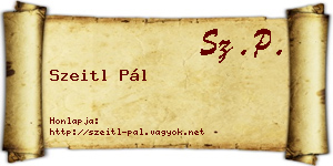 Szeitl Pál névjegykártya