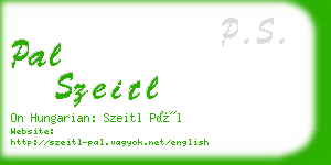 pal szeitl business card